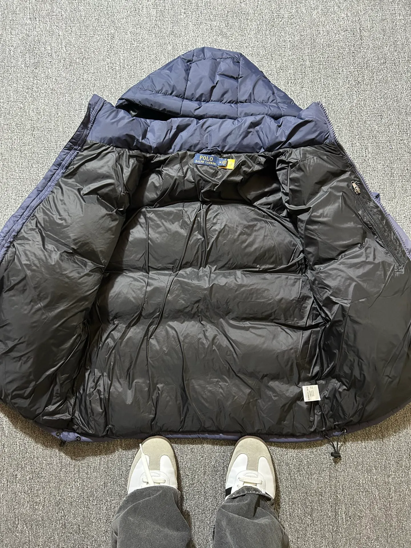 P430 000050 #FF2569 Polo Ralph Lauren FW25 logo down jacket with removable hood Size: M-XXL